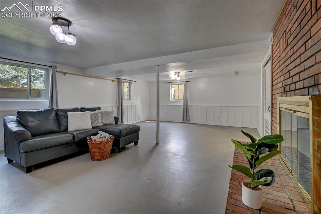 Image 39 of 50: Garden Level Basement Family Room.