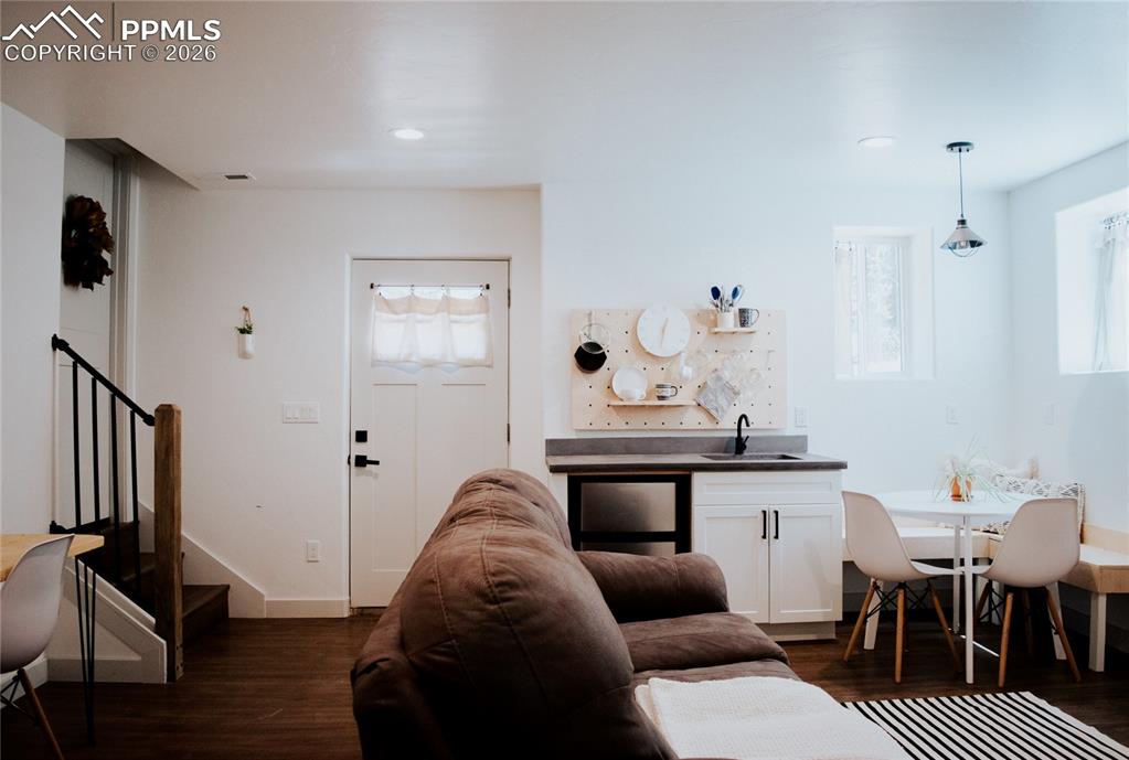 Image 31 of 42: Basement Level Living Space