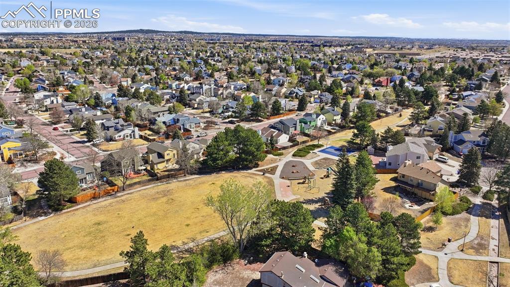 Image 37 of 44: Ariel view of Meadowridge Park. 