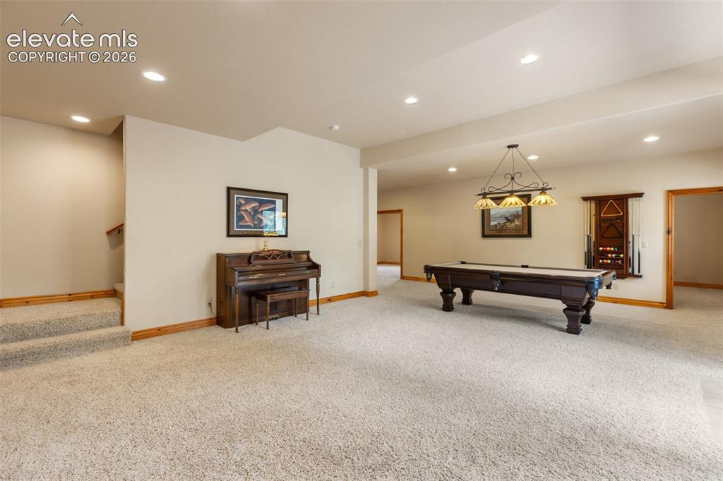 Image 30 of 50: Very spacious family room in the lower level.