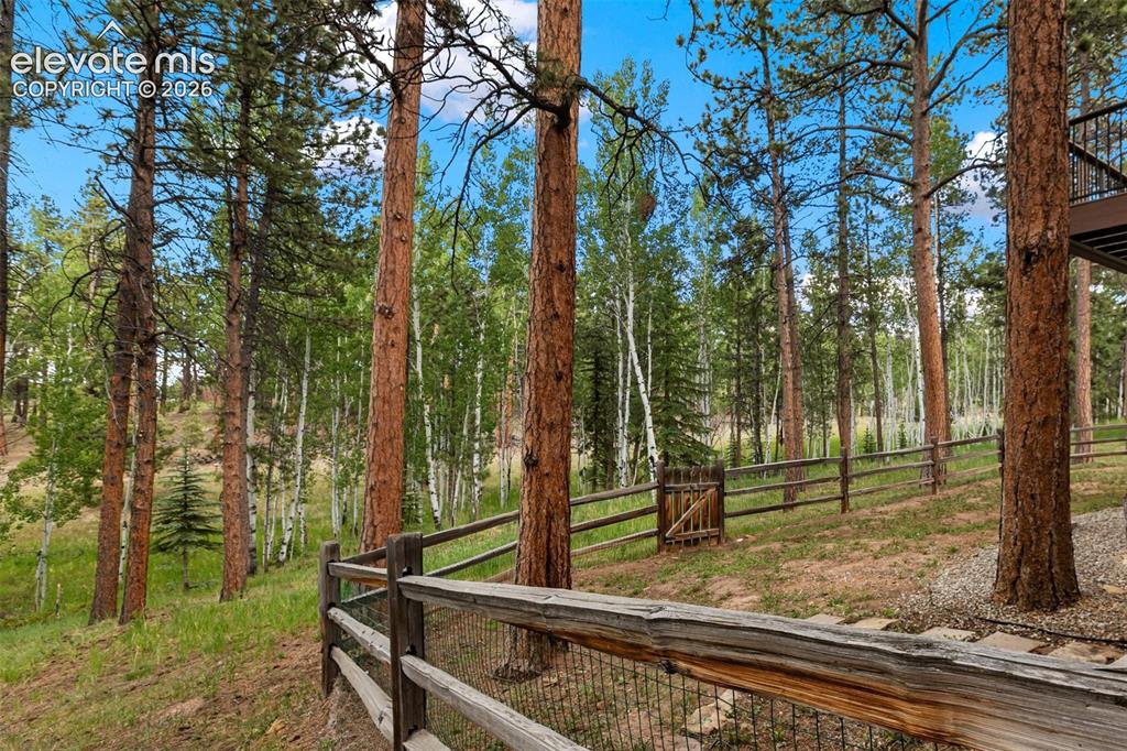 Image 41 of 50: Fenced area in the backyard to keep your pets in but still allow viewing of
