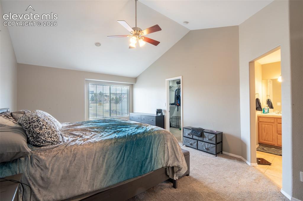 Image 21 of 46: Primary bedroom (1) with walk in closet and ensuite 5 piece bath - upper fl