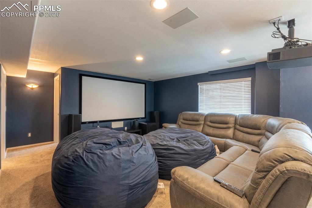Image 32 of 45: Living room/home theater - basement
