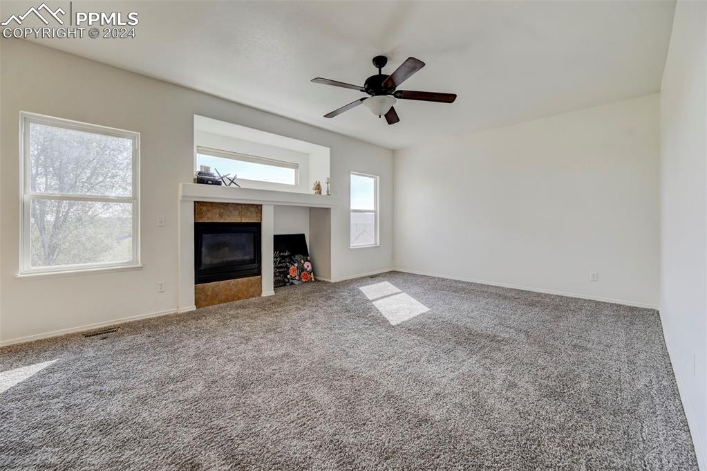Image 49 of 50: large living room open to Kitchen