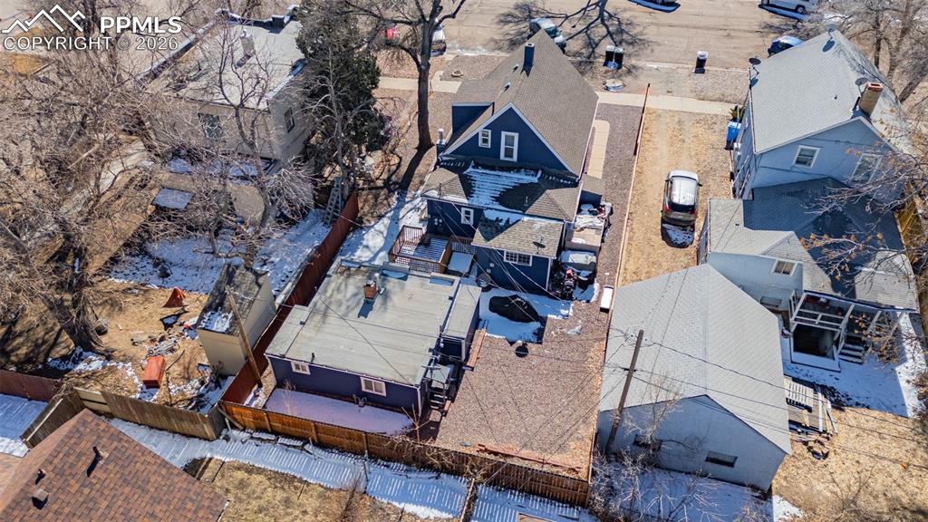 Image 29 of 33: Birds eye view of property with a residential view