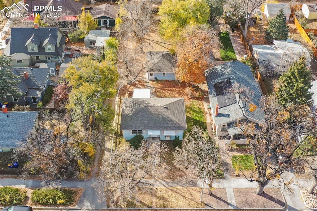 Image 24 of 24: Aerial perspective of suburban area