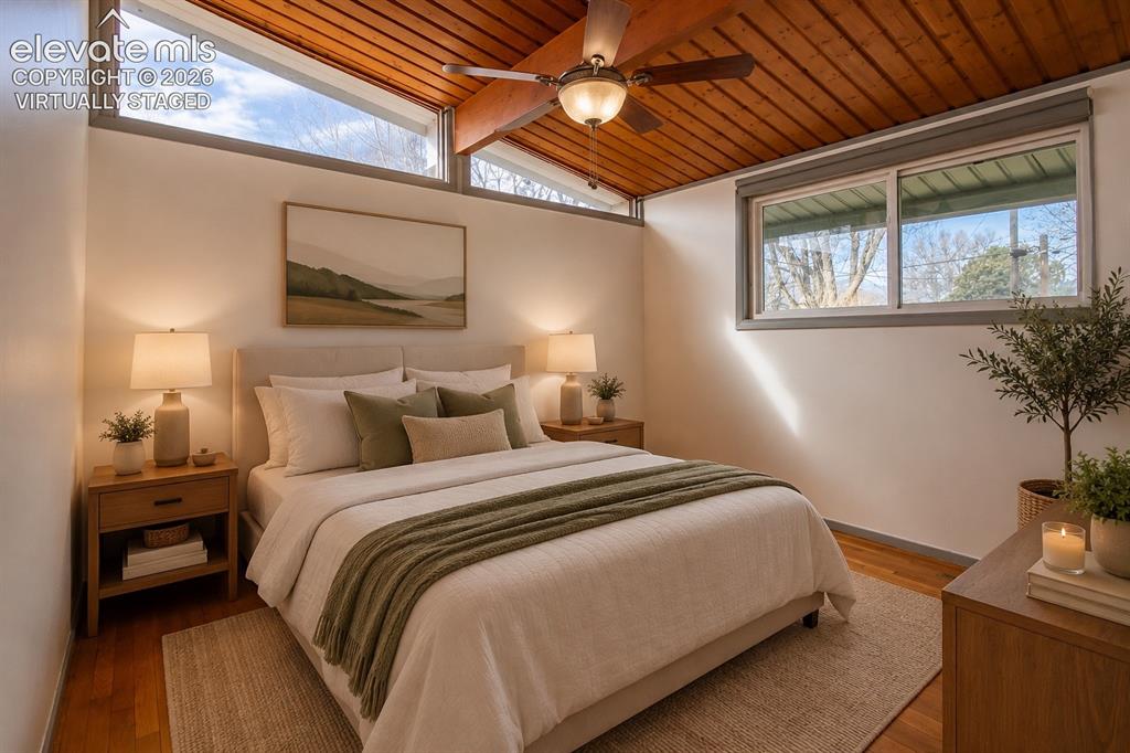Image 20 of 40: Virtually Staged First Bedroom