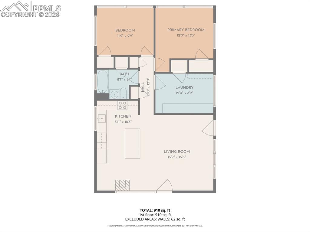 Image 36 of 36: Measurements are approximate using CubiCasa app.  Buyer to verify measureme
