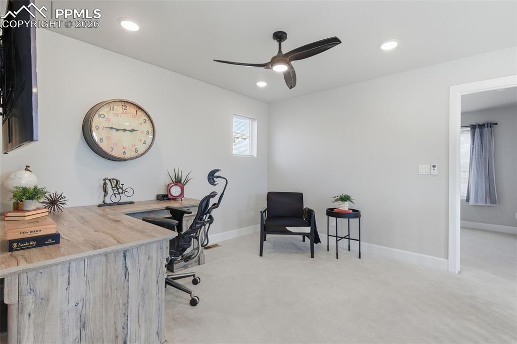 Image 26 of 47: The loft offers flex space for a spacious home office or 2nd chill space/tv