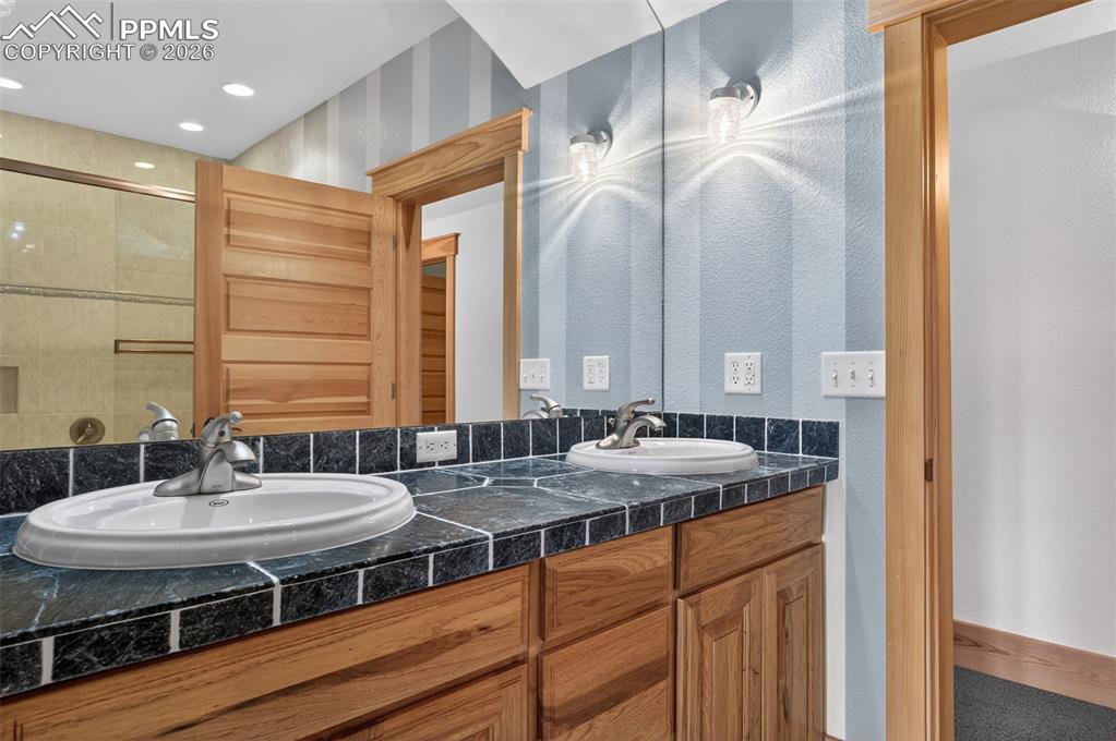 Image 37 of 50: Full bathroom in basement