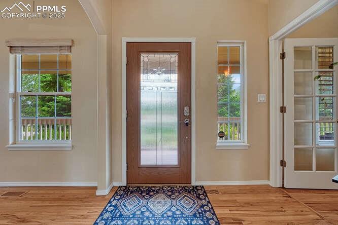 Image 3 of 48: Entrance featuring wood finished floors and plenty of natural light