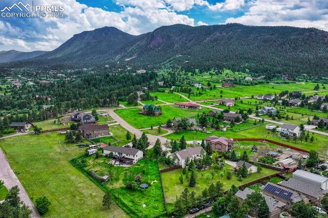 Image 48 of 48: Aerial view of a mountainous background