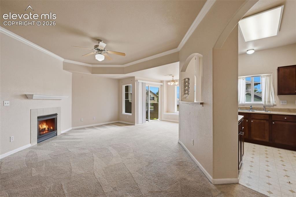Image 6 of 29: Elegant crown molding adds details.