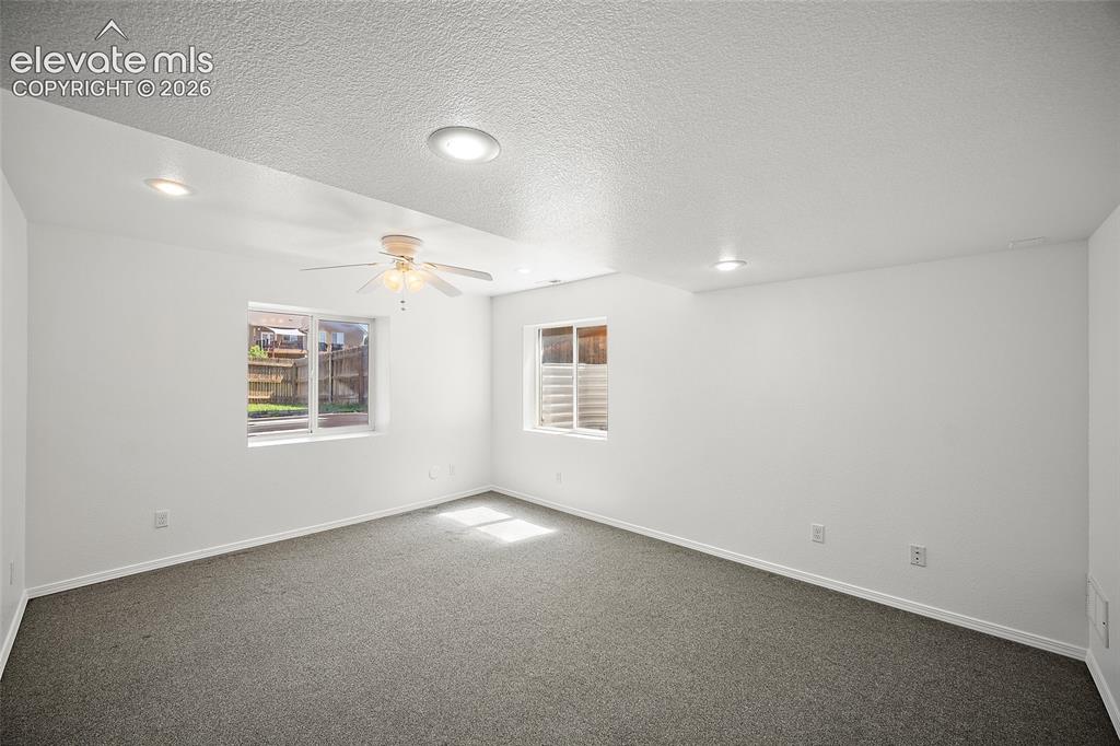 Image 37 of 44: entertainment/family room in basement