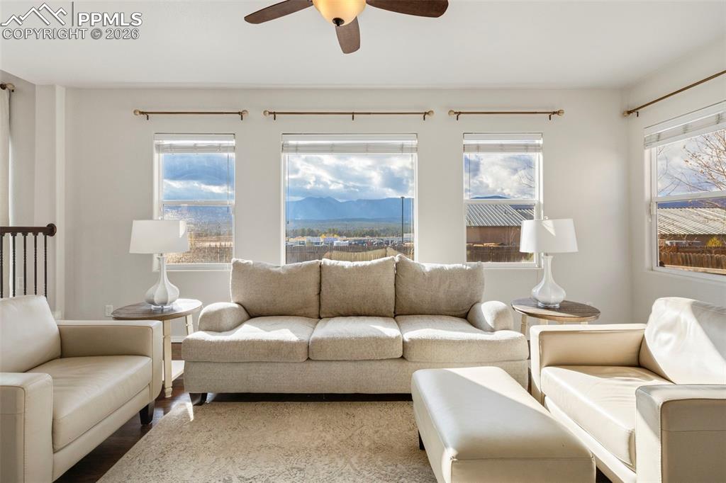 Image 2 of 31: Living room mountain views