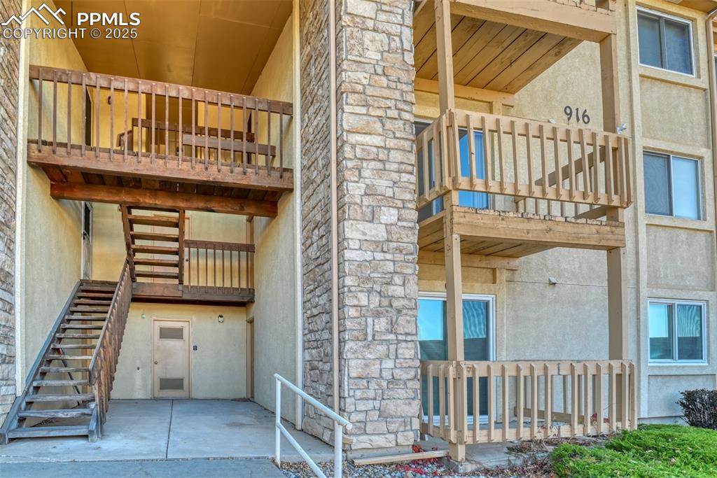 Image 3 of 42: View of building exterior featuring stairway