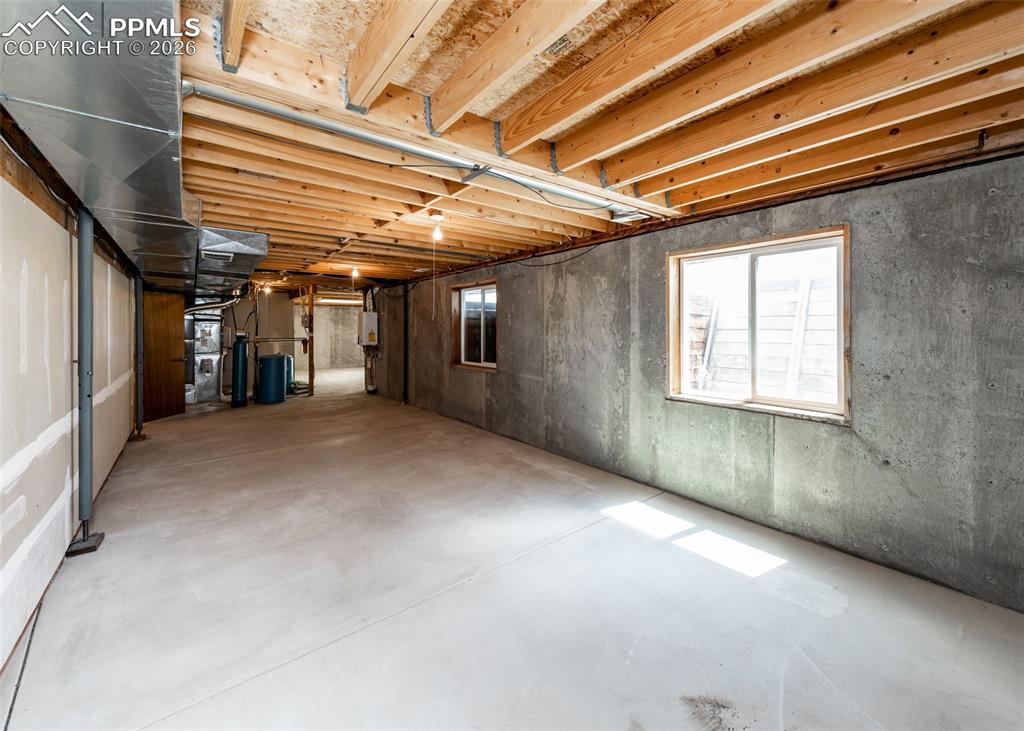 Image 49 of 50: Unfinished basement Room with Walkout
