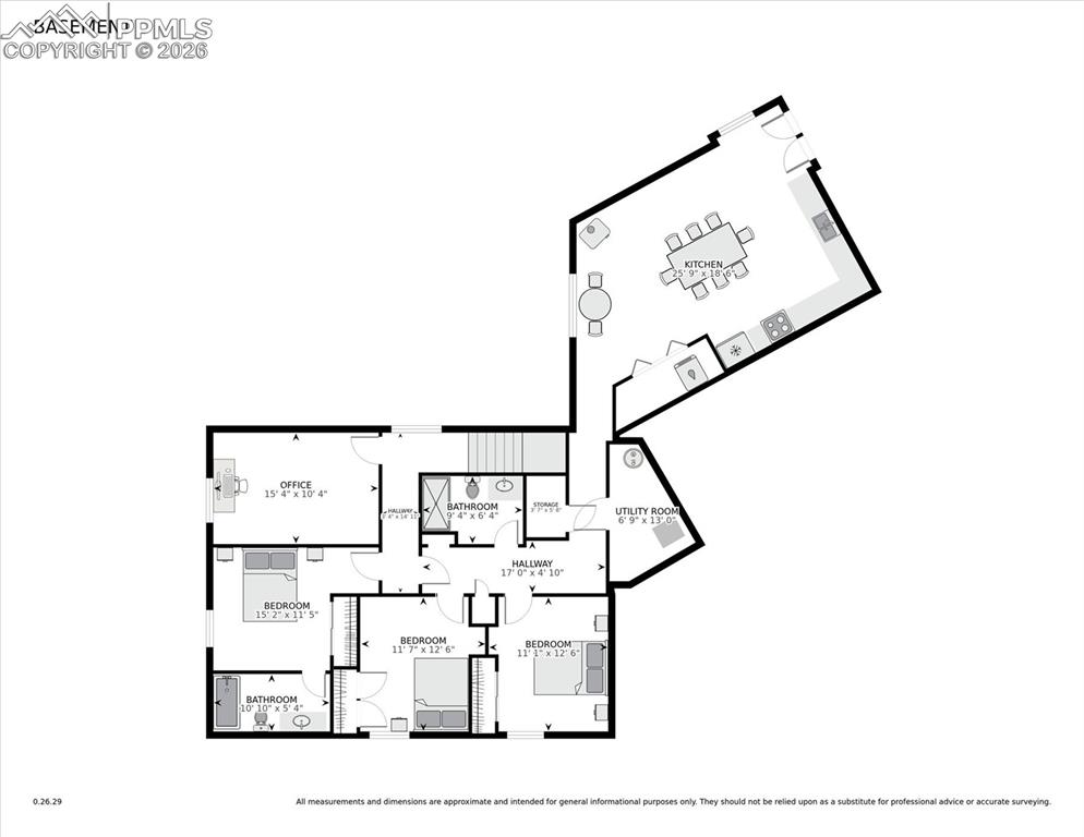 Image 50 of 50: Walk-out basement floorplan.