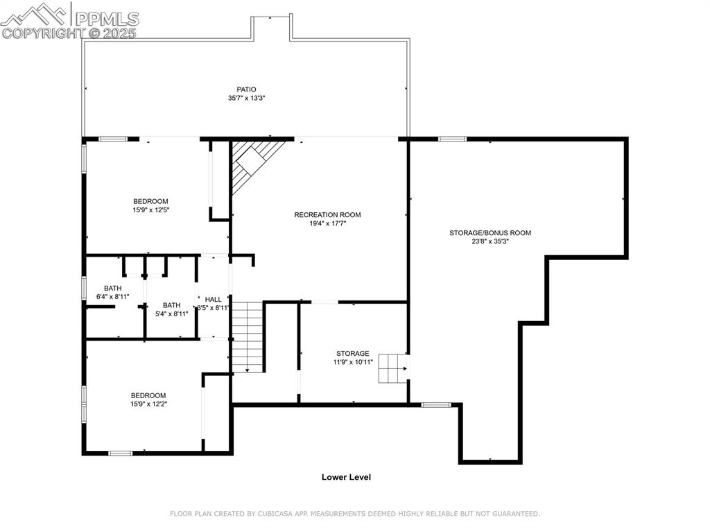 Image 48 of 49: Lower level floor plan 