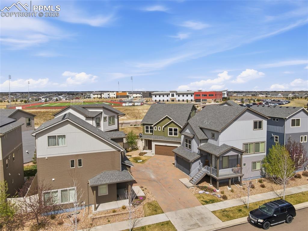 Image 27 of 29: Aerial perspective of suburban area