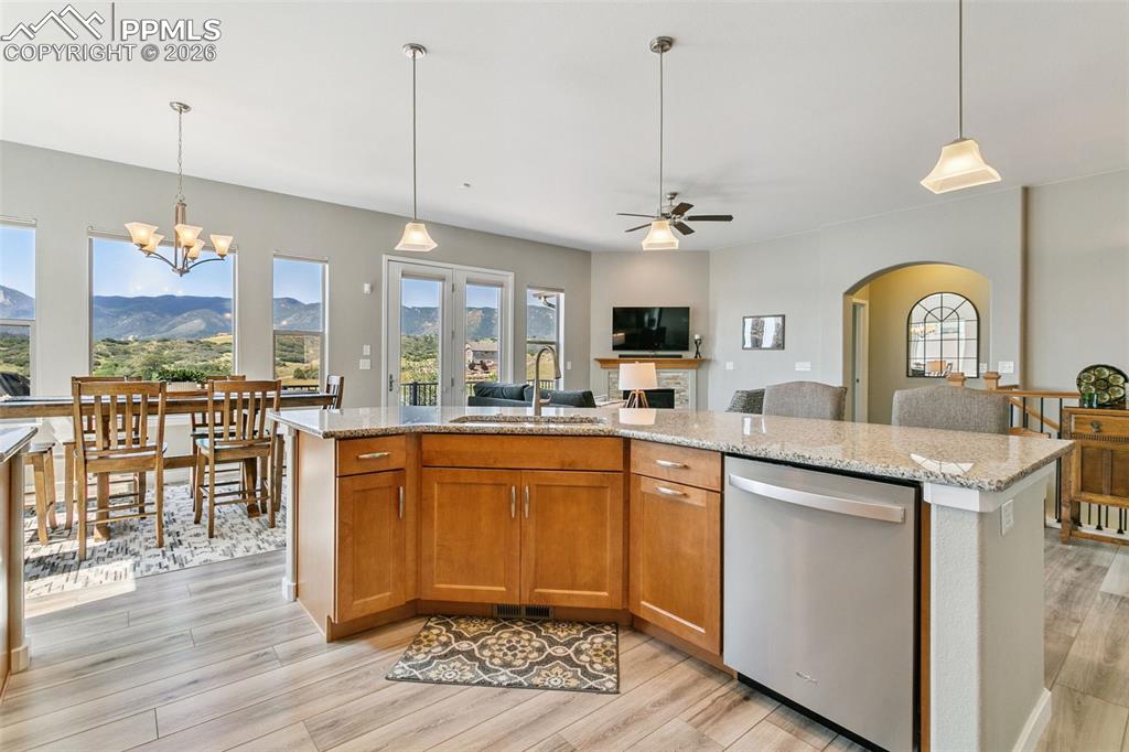 Image 19 of 50: Kitchen Overlooking the Splendid Great Room
