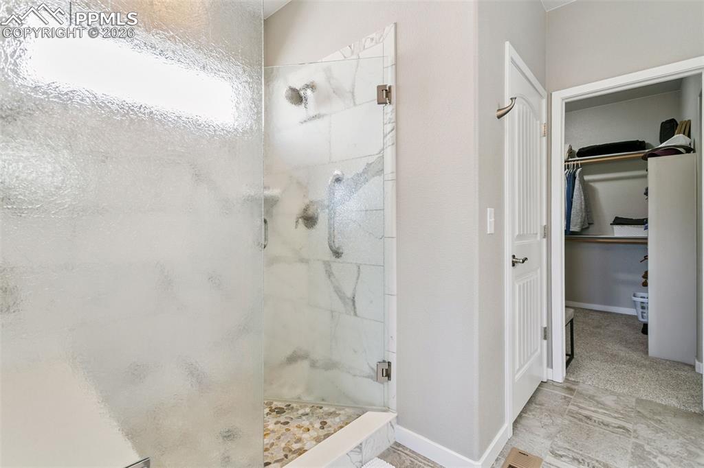 Image 28 of 50: Bathroom featuring a Superb Spa Shower