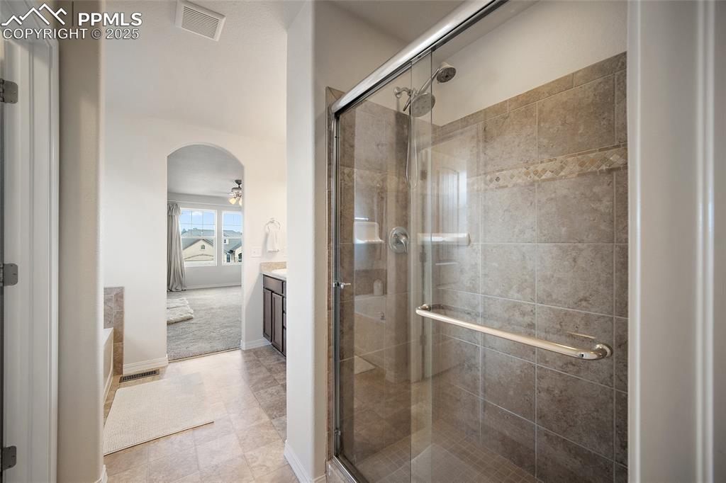 Image 30 of 50: Stand-alone Walk in shower.