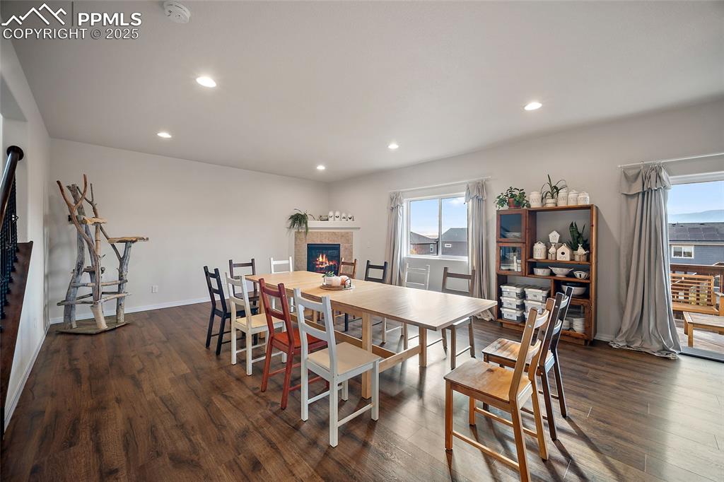 Image 5 of 50: This area could be used as a living room area that connects with the Gourme