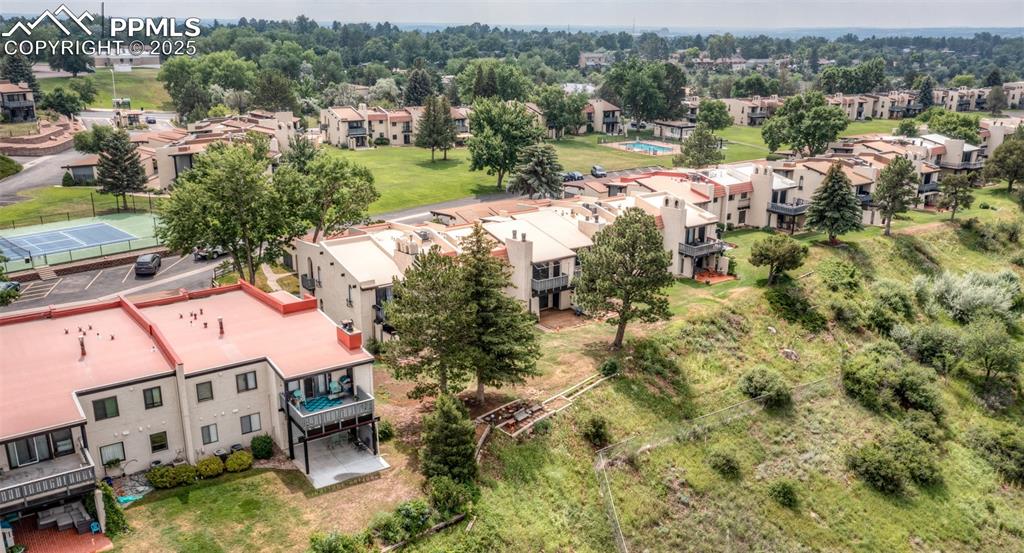 Image 3 of 40: Aerial perspective of suburban area