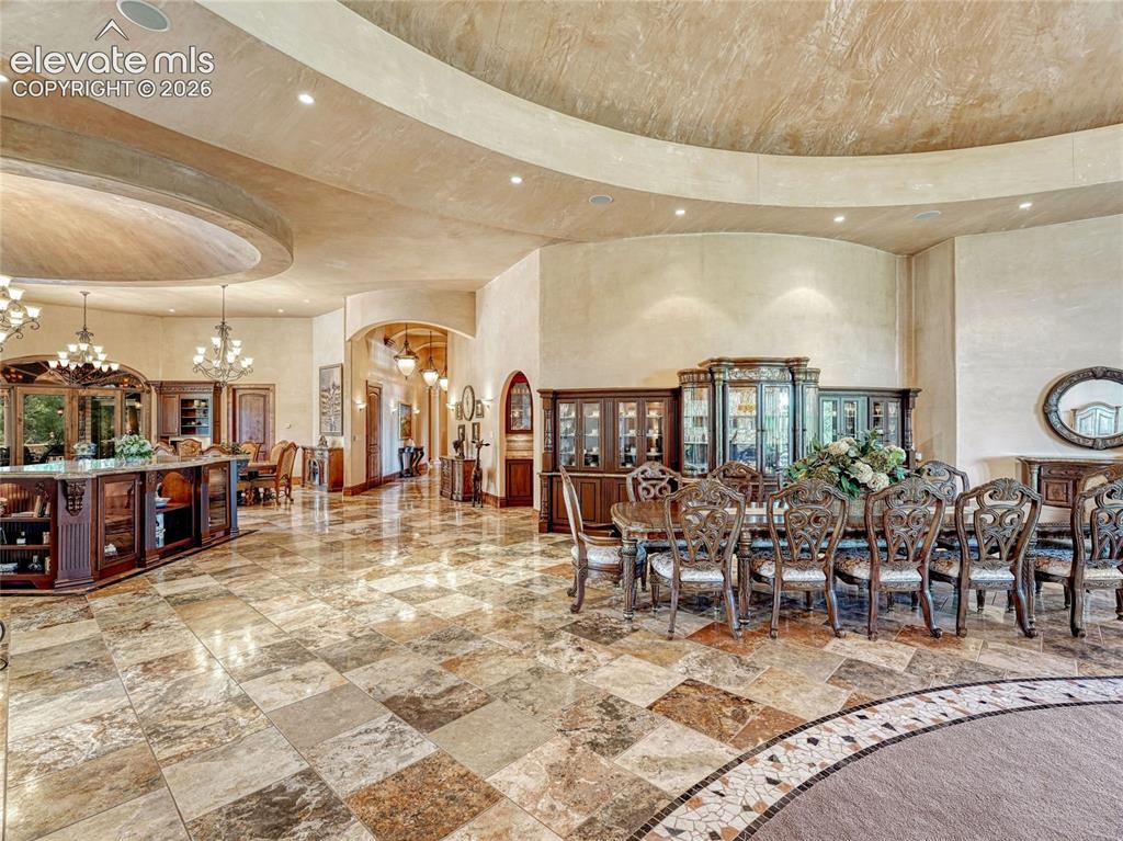 Image 22 of 50: Formal dining in the Great Room.