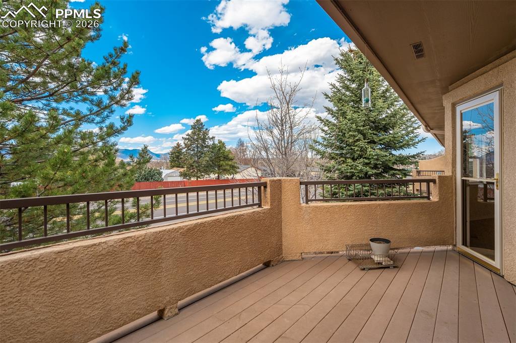 Image 14 of 39: Private deck off the kitchen.