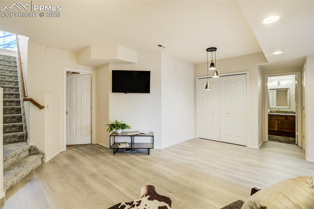 Image 27 of 39: Basement has a tremendous amount of storage space.