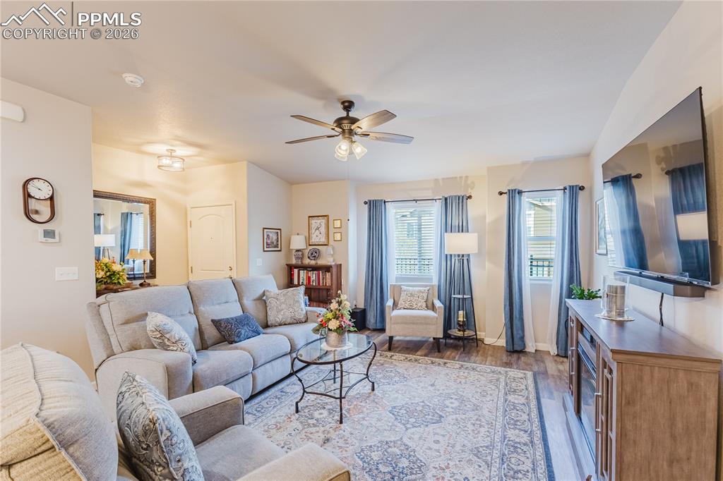 Image 5 of 26: Property entrance featuring outdoor dining space and a patio area