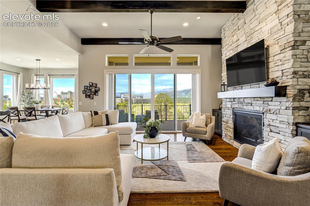 Image 7 of 50: Designed to bring the outdoors in, breathtaking mountain and open space vie