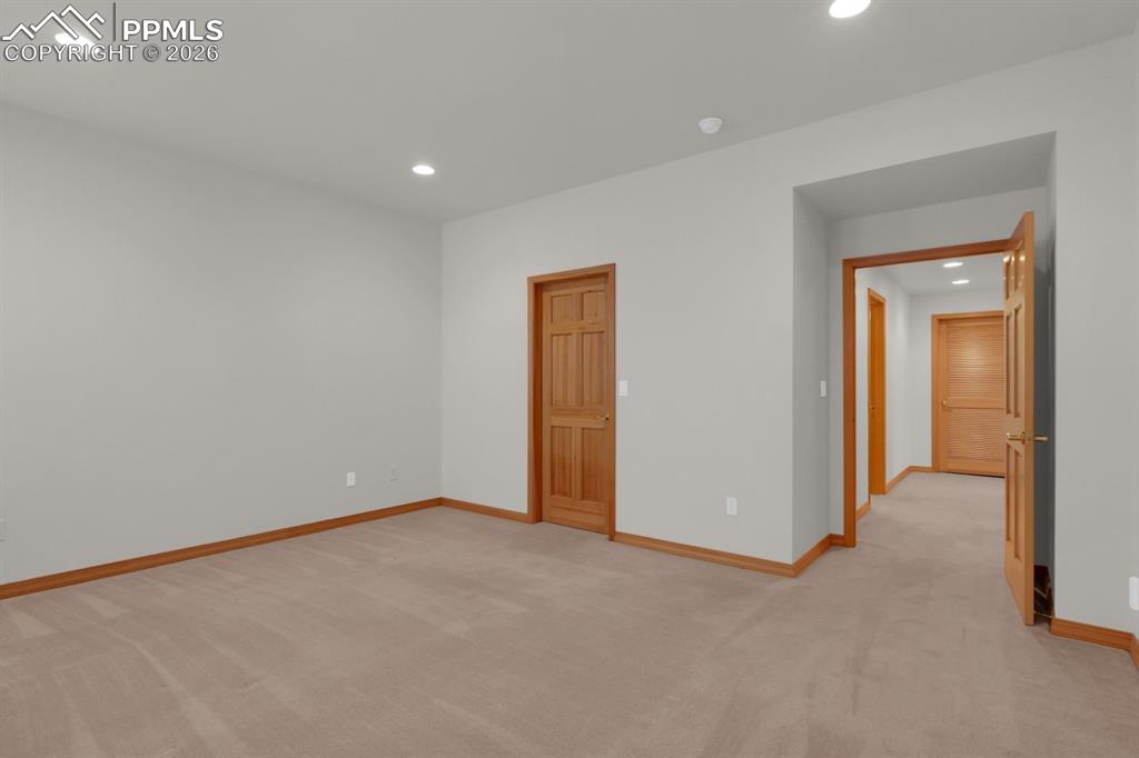 Image 39 of 48: Basement Bedroom with walk-in closet