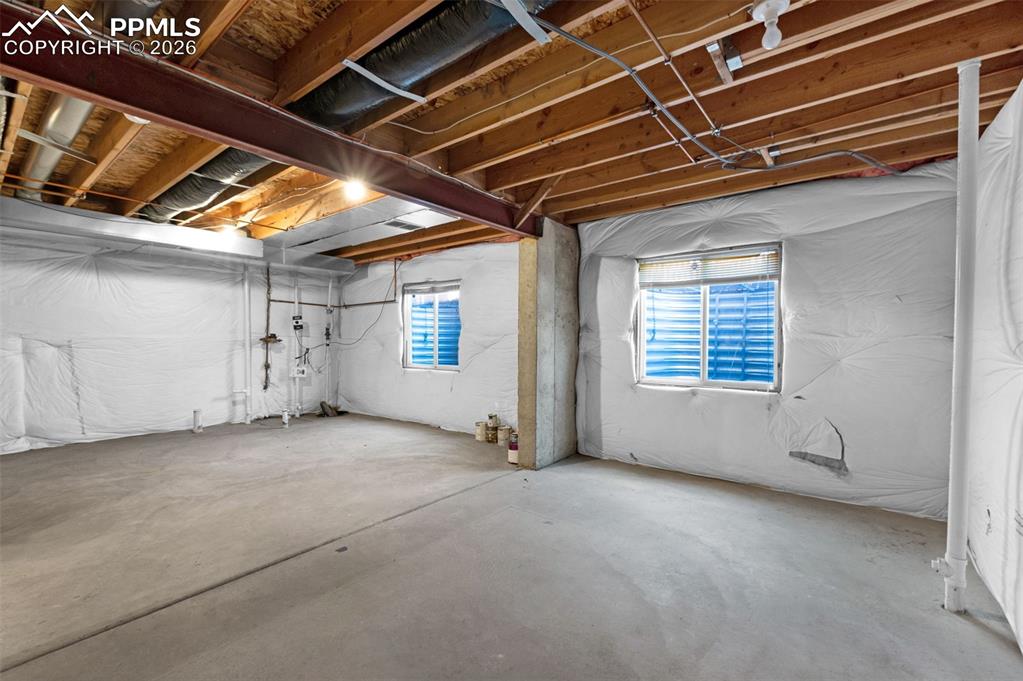 Image 36 of 50: Unfinished Basement