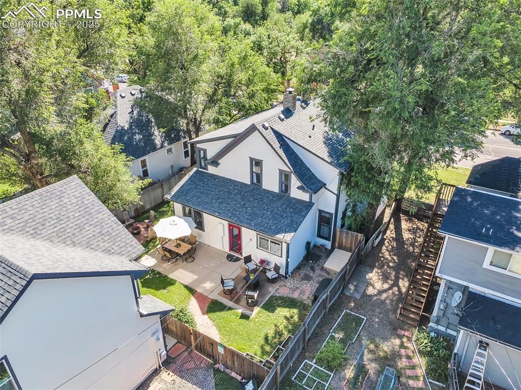 Image 44 of 49: View from above of property