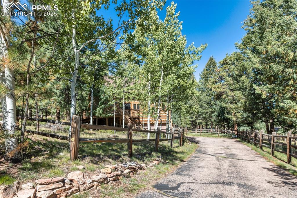 Image 37 of 46: Looking at the driveway from Pinto Drive