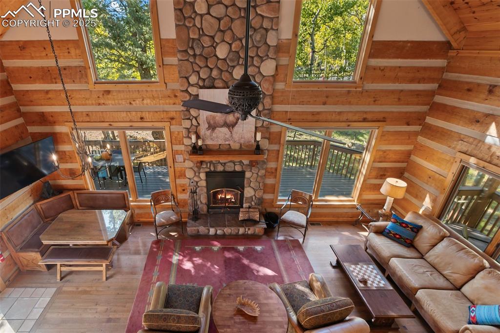 Image 9 of 46: Looking down from the primary bedroom