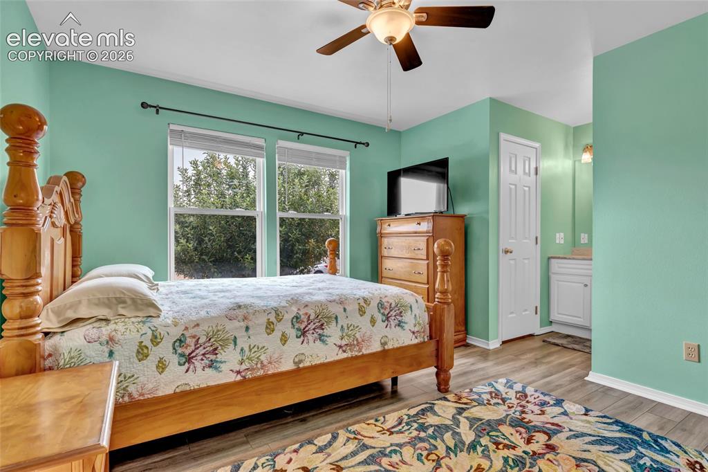 Image 17 of 28: This is the primary bedroom with attached bathroom and walk-in closet.