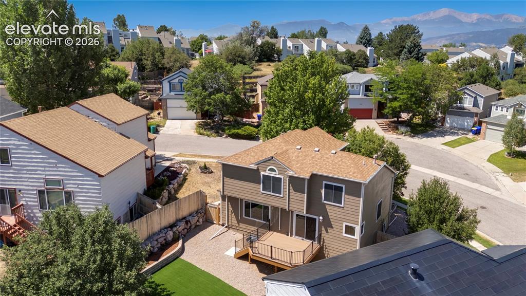 Image 46 of 47: Aerial view back of home