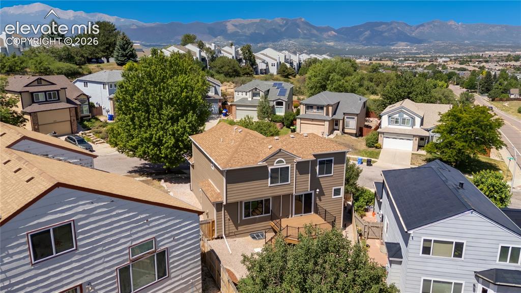 Image 5 of 47: Back aerial view of home