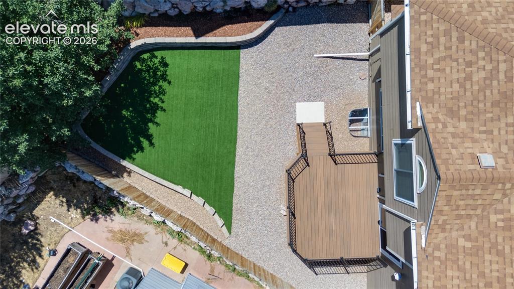 Image 6 of 47: Aerial view of backyard