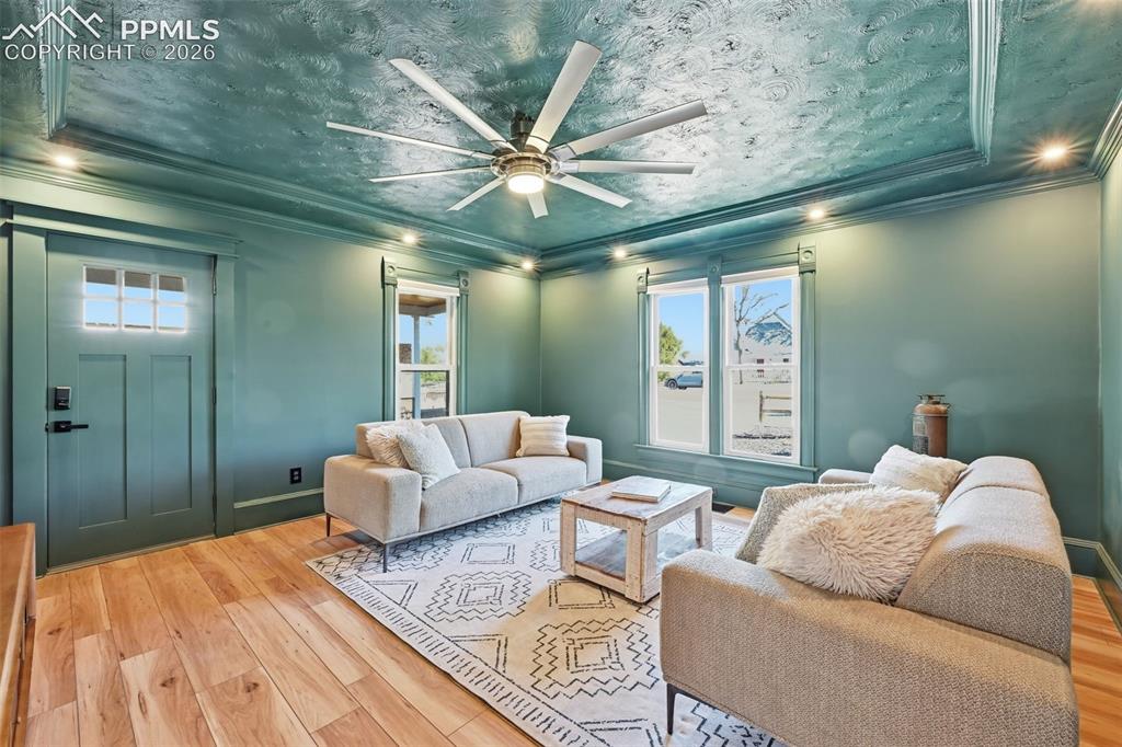 Image 4 of 50: Detailed tray ceiling with details throughout.