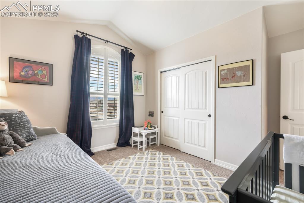 Image 31 of 50: Upper level primary 5  piece bath with dual vanities, large shower and larg