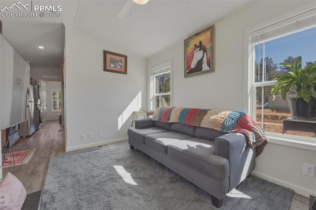 Image 7 of 23: Spacious living area with a plethra of nat