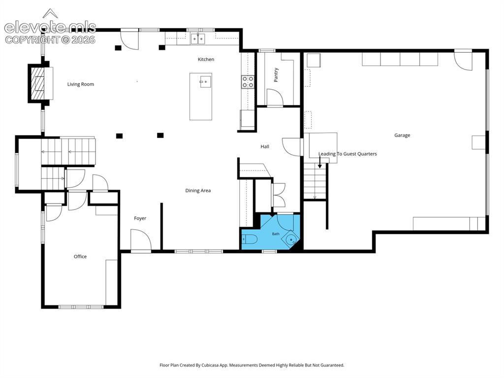 Image 47 of 50: The main-level floor plan illustrates the thoughtful design connecting the 