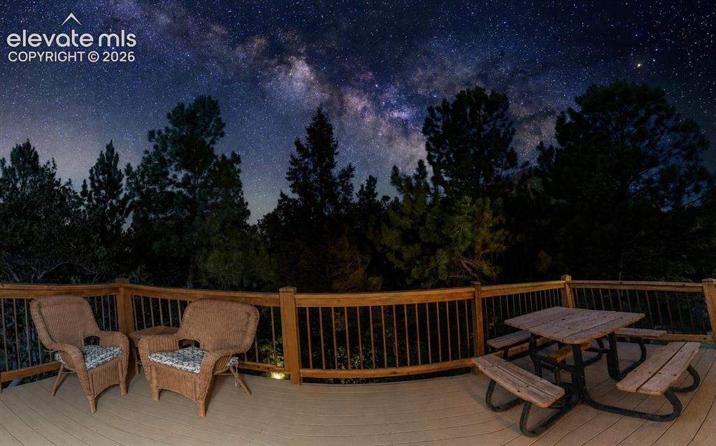 Image 6 of 50: The Milky Way stretches overhead from the back deck, offering unforgettable