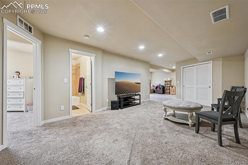 Image 36 of 47: One of two basement family/game rooms