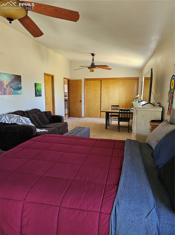 Image 13 of 44: Master Bedroom with a closet and a ceiling fan